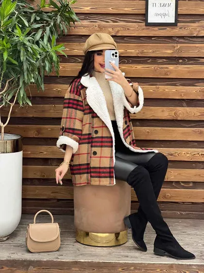 شکت چهارخونه یقه تدی