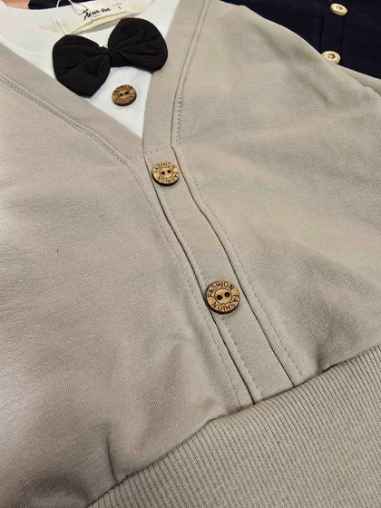 بلوز تک پسرانه پاپیون دار