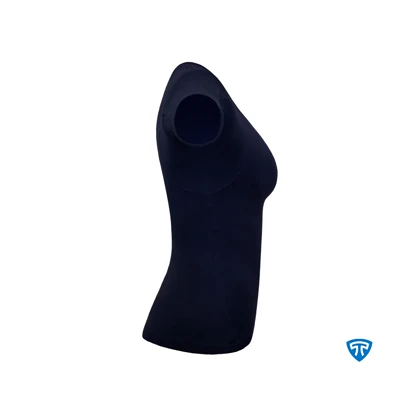 تیشرت ضد تعریق یقه گرد زنانه سورمه ای