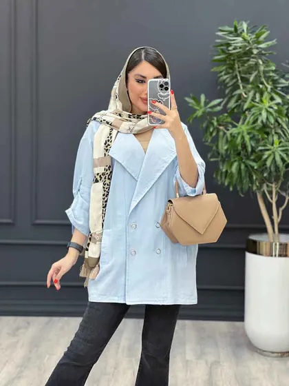 مانتو چهار دکمه آستین سگک