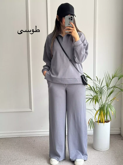 ست مانتو شلوار کبریتی فیتیله ای