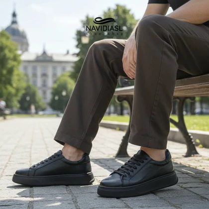 کفش مردانه اسپرت چرم طبی ونس کد6022011