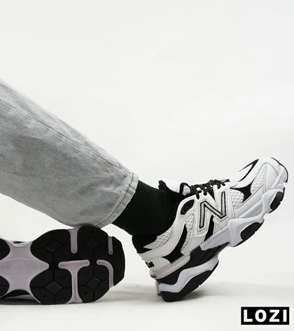 کفش کتانی مردانه و زنانه سفید مشکی NEW BALANCE 9060