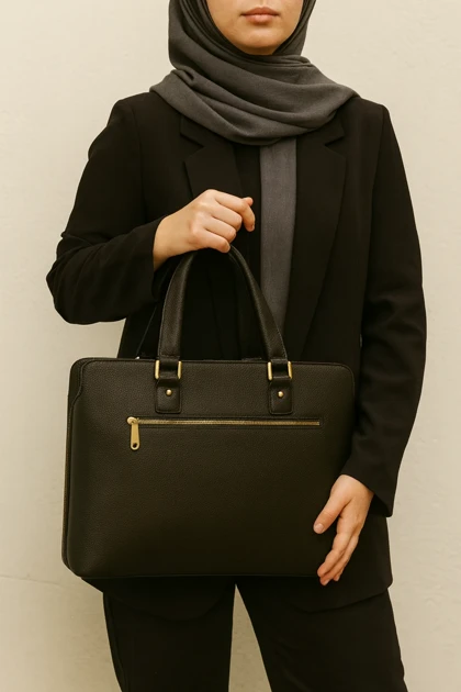 کیف اداری زنانه چرم طبیعی گاوی