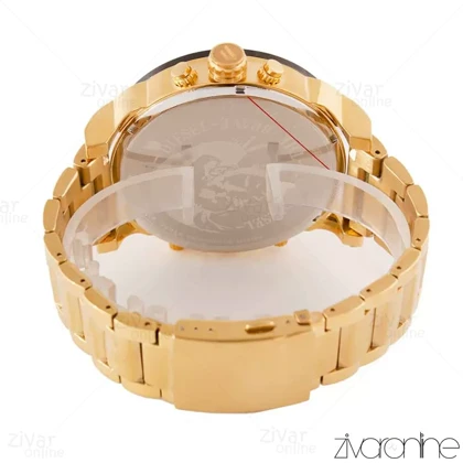 ساعت دیزل مردانه هفت موتوره طلایی صفحه مشکی 103709