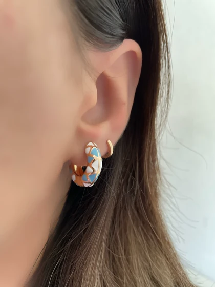 گوشواره های مینا کاری ژوپینگ