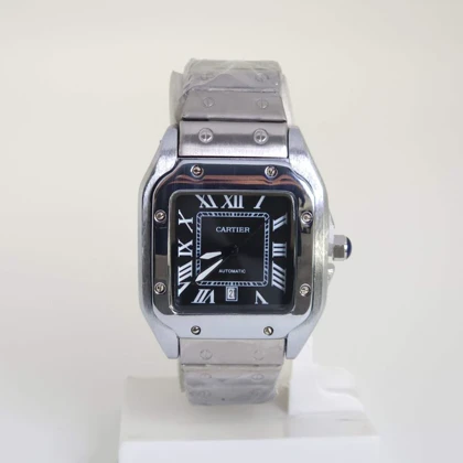 ساعت مچی مردانه کارتیر Cartier 4072 تاریخ دار با اعداد یونانی و موتور کوارتز