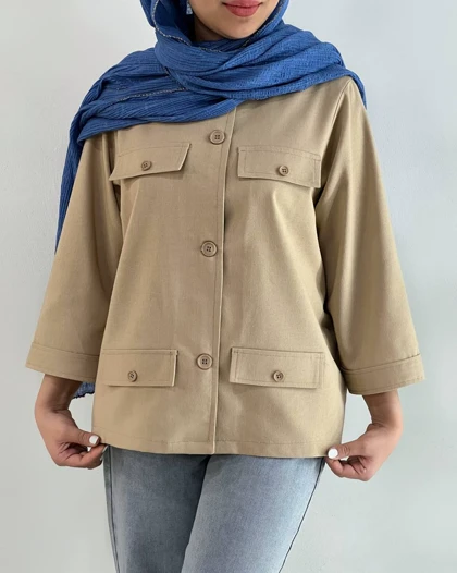 کت لینن پارچه وارداتی کد 4938