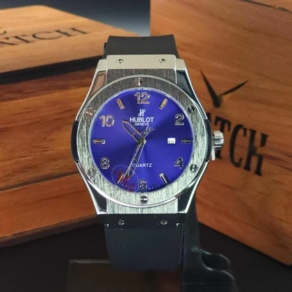 ساعت مچی مردانه هابلوت ژنو HUBLOT تاریخ دار با قفل پروانه ای هابلوت