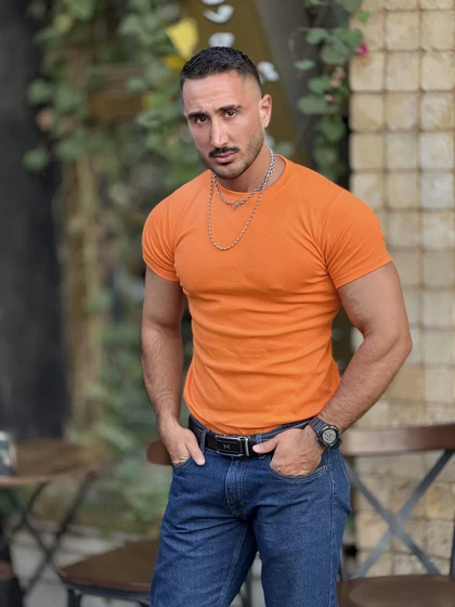 تیشرت ورزشی Fit-shert کبریتی نارنجی