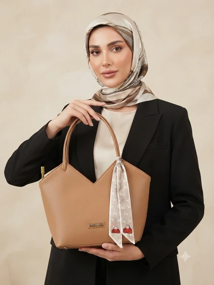 کیف زنانه دوشی لوزی شالدار کد 20084 گالری روژانو قسطی
