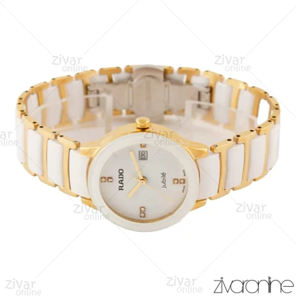 ساعت رادو زنانه سرامیکی طلایی سفید 103618