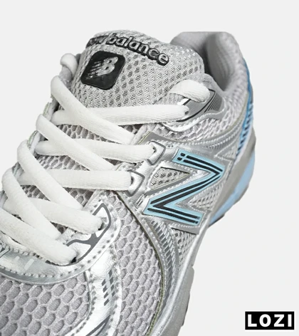 کفش کتانی مردانه و زنانه طوسی آبی New Balance 860 V.02 مدل 7760