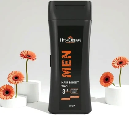 شامپو سر، بدن و اصلاح صورت آقایان هیدرودرم HYDRODERM با حجم 300 میل