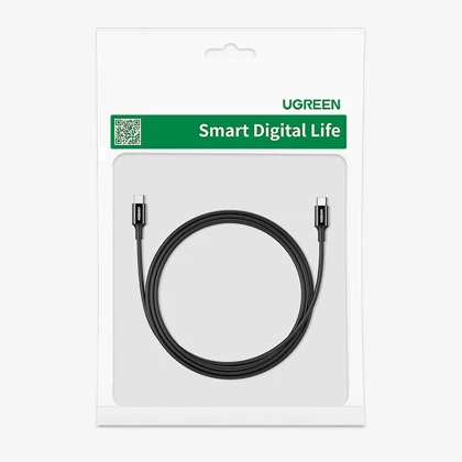 کابل تایپ‌سی به تایپ‌سی 100 وات 1 متری یوگرین ugreen US300 شارژ سریع و انتقال دیتا