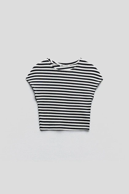 کراپ تاپ نخی Zara Cap Sleeve335