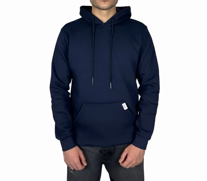 هودی سرمه ای پنبه سه نخ اسپرت