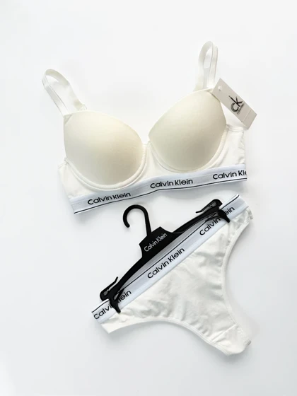 ست شورت بکلس و سوتین فنر دار نخ پنبه کلوین کلاین Calvin Klein