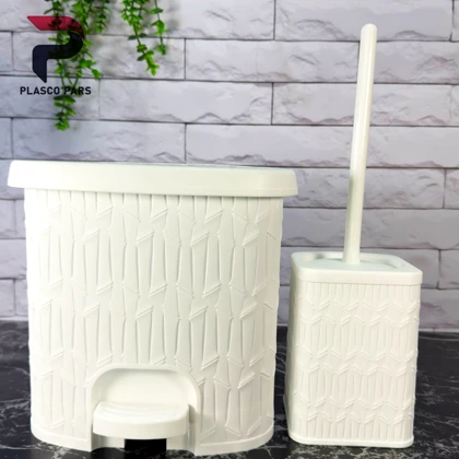 سطل و فرچه 4 گوش بامبو کوچک لیمون