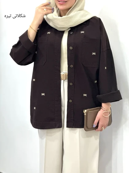 مانتو کتان کاغذی گلدوزی رومیسا