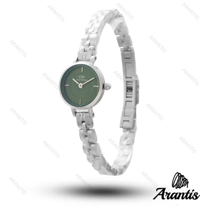 ساعت دنیل ولینگتون زنانه Petite Mini سیلور صفحه سبز w-10839