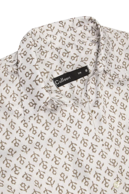 شومیز ساتن طرحدار - 3145