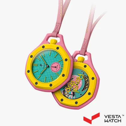 ساعت اودمار پیگه x سواچ AP X SWATCH کالکشن رویال پاپ مدل OTG ROZ