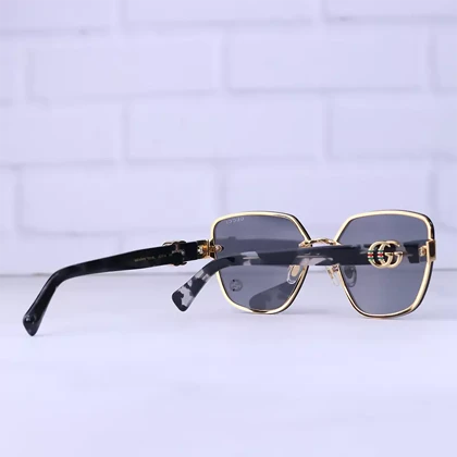 عینک آفتابی گوچی زنانه فریم مربع هاوانا مشکی GG 1547/1