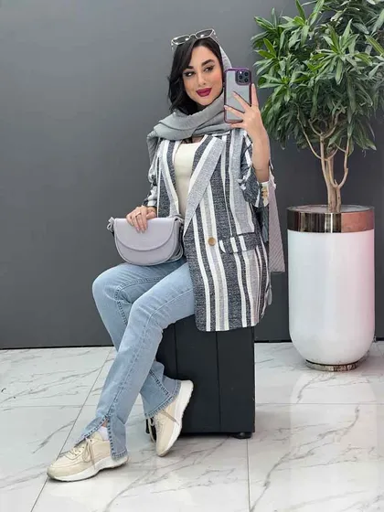 مانتو کتی راه راه تومبا