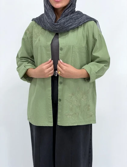 مانتو لینن گلدوزی ترمه