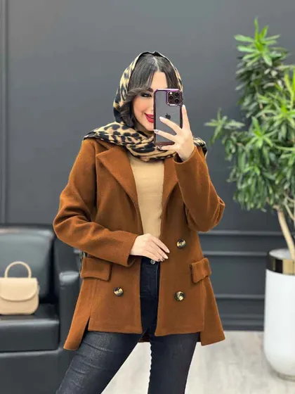 پالتو چهاردکمه جیب نما