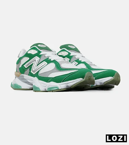 کفش کتانی زنانه سفید طوسی سبز NEW BALANCE 9060 مدل 7562