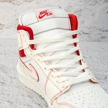 نایک ایر جردن وان ساق‌دار رد فانتوم زنانه (Nike Air Jordan 1 Red Phantom) کد 2341