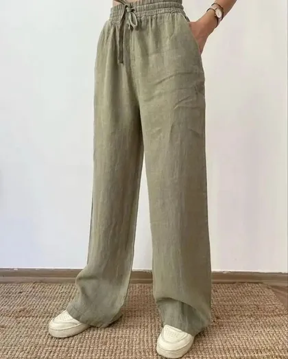 شلوار بگ الیاف طبیعی 1055