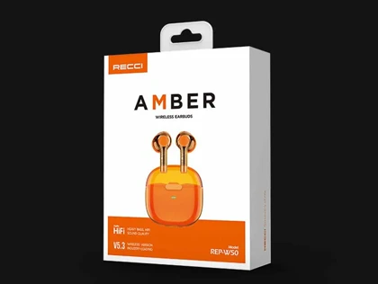 هندزفری بی سیم رسی RECCI REP-W50 Amber Wireless Earbuds