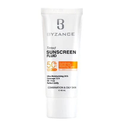 ضد آفتاب رنگی SPF 50 پوست چرب بیزانس شماره 10 40 میل
