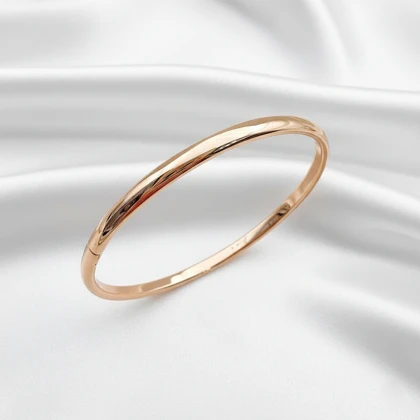 بنگل ژوپینگ ساده طلایی براق (مینیمال)