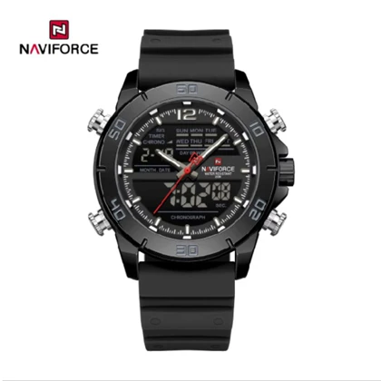 ساعت نیوی فورس مدل NF9253 مشکی ایندکس سیلور مدل m-10391