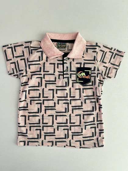 تیشرت بچگانه پولو طرح هندسی20027