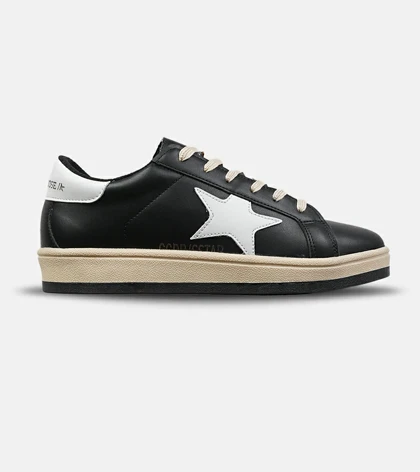 کفش کتانی کژوال مردانه و زنانه مشکی سفید Golden Goose مدل 8958