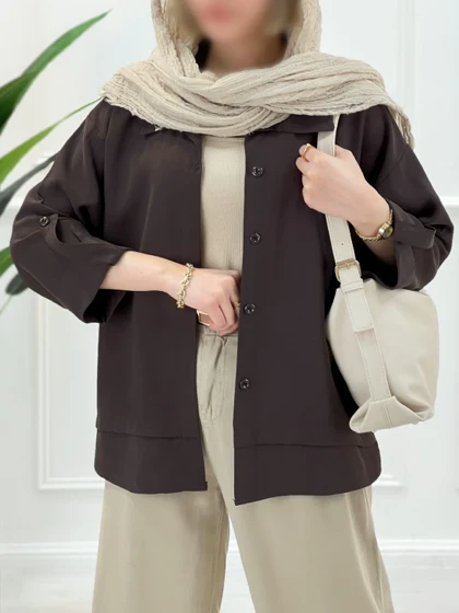 شومیز مانتویی پیله‌دار