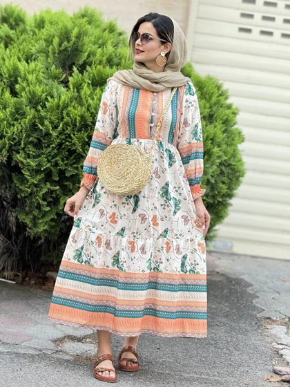 مانتو پیراهنی دکمه دار غزال