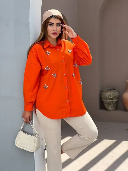 شومیز مانتویی دلارام کد 76514