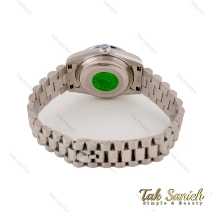ساعت زنانه رولکس سیلور صفحه سفید نگین‌دار Rolex-5699-L