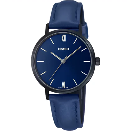 ساعت مچی زنانه کاسیو Casio مدل LTP-VT02BL-3AUDF بند چرمی