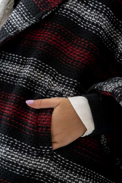 پالتو فری سایز یقه برگردان زنانه