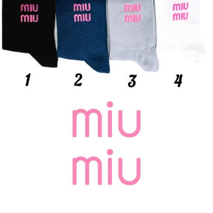 جوراب ساق بلند طرح میوه میوه miu miu نخ پنبه اعلا 36-44