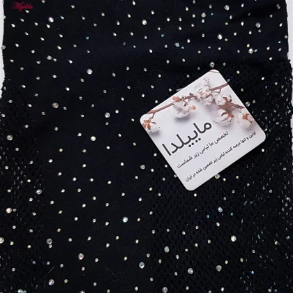 سرهمی فانتزی زنانه مدل نگین‌دار کد 4860-7067 رنگ مشکی