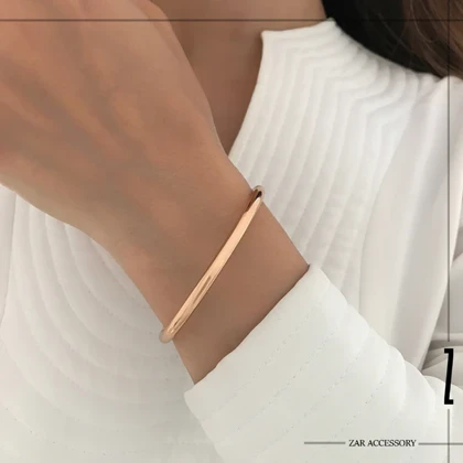 دستبند النگویی آینه‌ای گرد