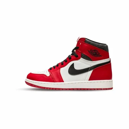 کفش نایک ایر جردن وان ساق‌دار سفید قرمز Nike Air Jordan 1 High White Red